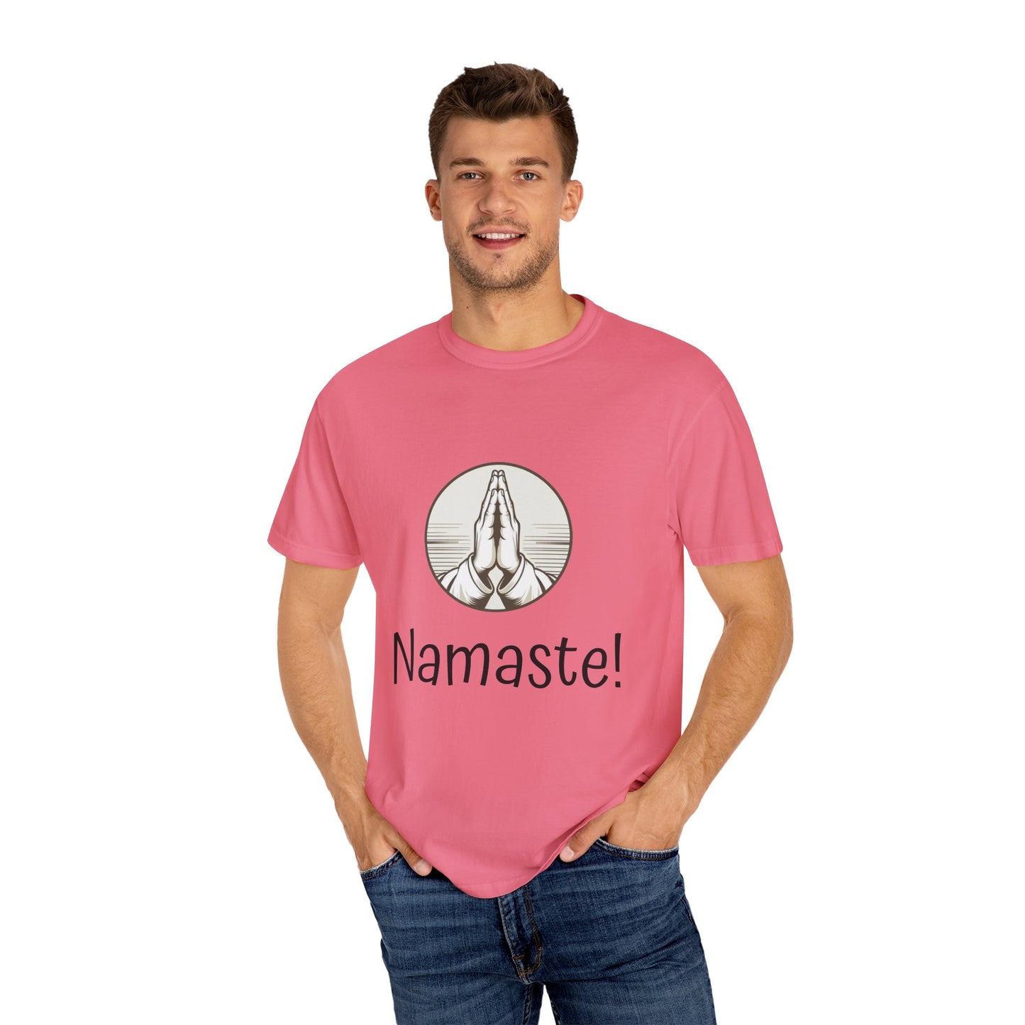 Namaste! Unisex Garment-Dyed T-Shirt - Peaceful Energy & Zen Style